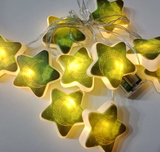 Star Shaped Ramzan Kareem Yellow led Fairy Light