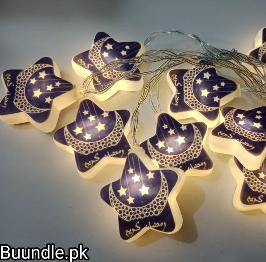 Star Shaped Ramzan Kareem Purple led Fairy Light