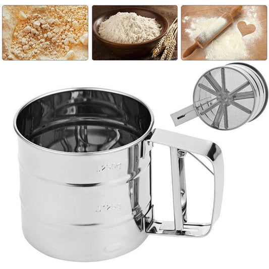 Stainless Steel Handy Flour Strainer/Sifter (Shopper Packing)