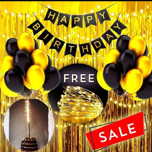 Black and Golden Birthday Deal With FREE Fairylight