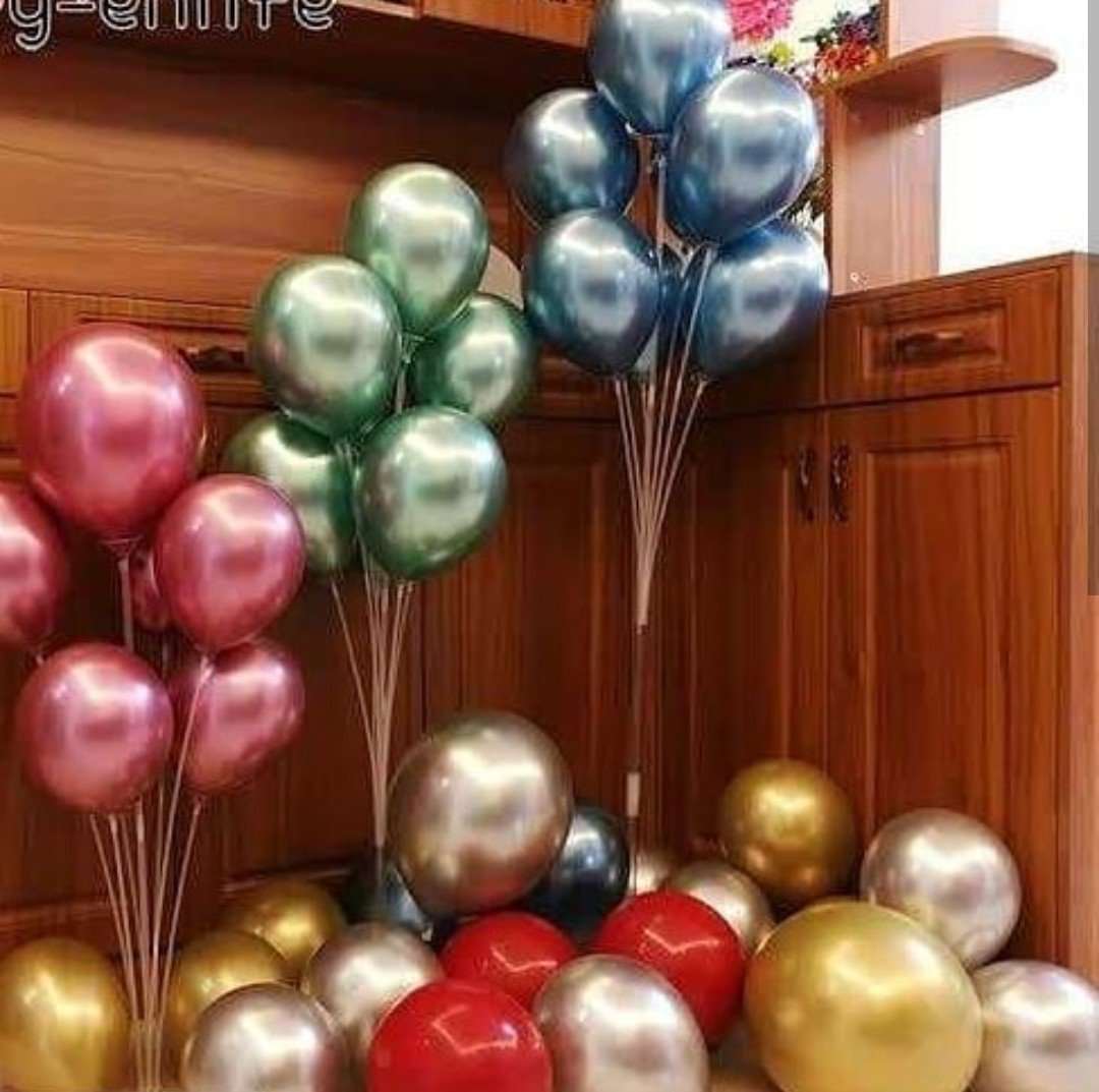 Pack of 25pcs Multicolor Chrome Metallic Balloons