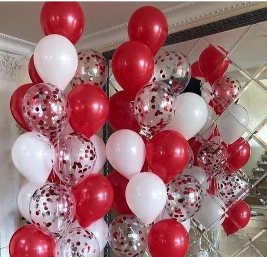 Red & White Celebration 30 Balloons Deal