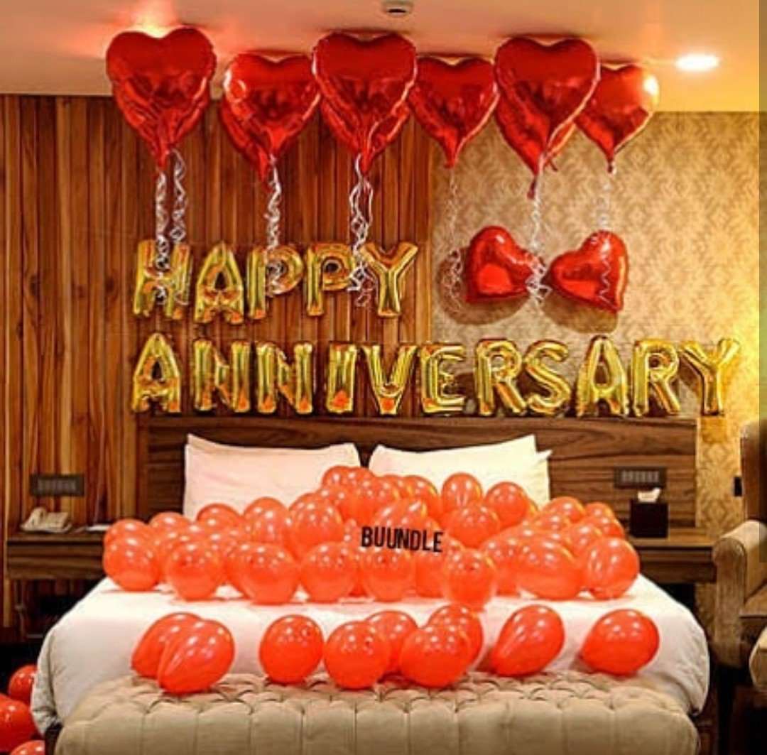 Golden And Red Happy Anniversary Decor Deal