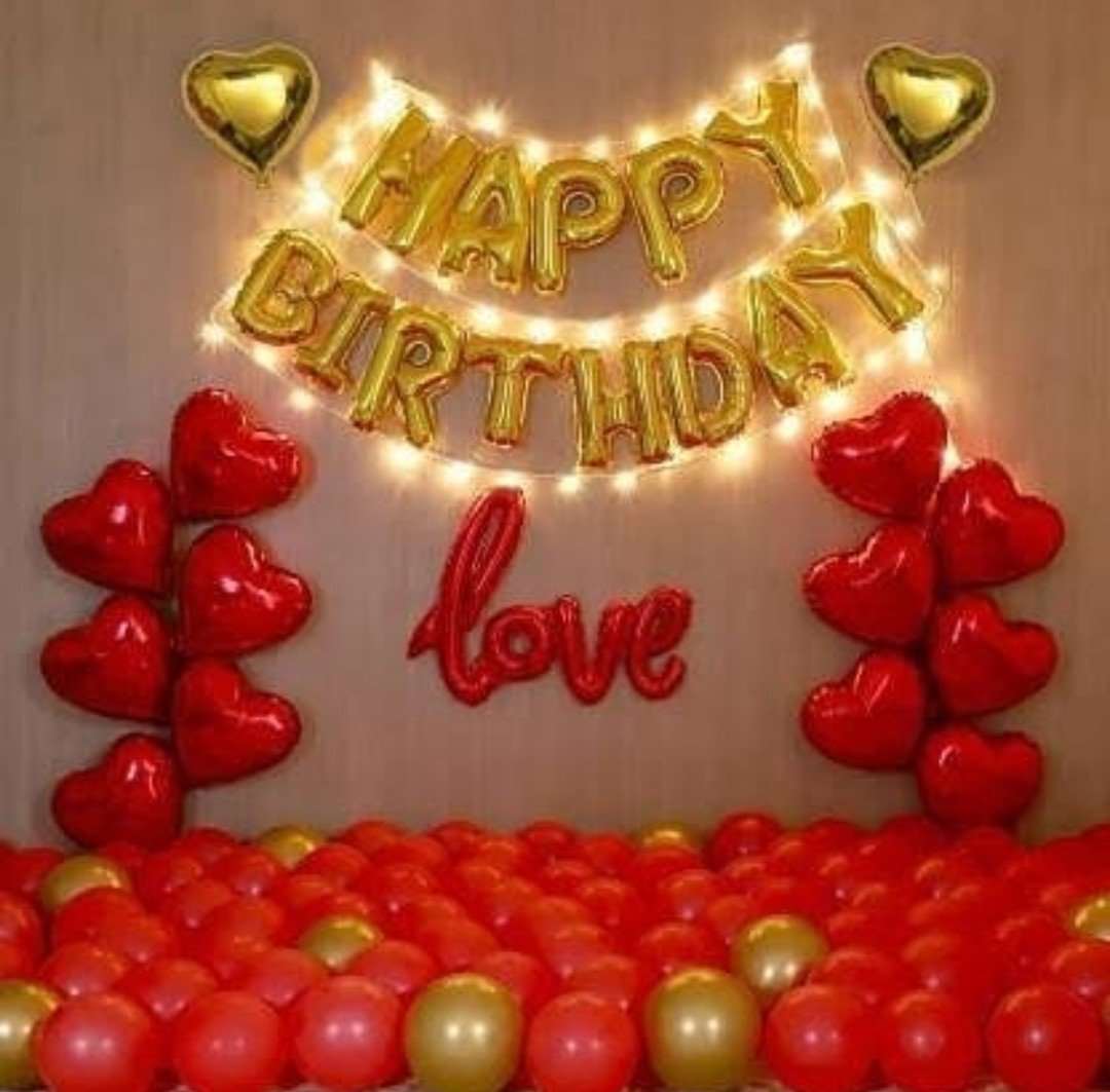 Happy birthday Golden and Red Balloons Deal