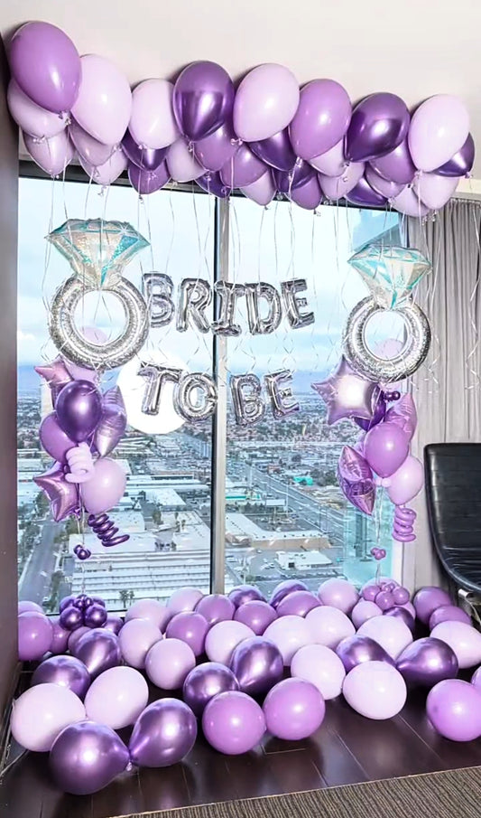 Bride To Be Silver Purple Balloons  Deal