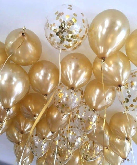 Golden balloons confetti Balloons 