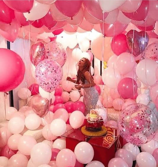 Pink White balloons deal