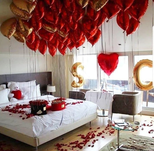 Red Heart Foil Balloons Celebration Deal