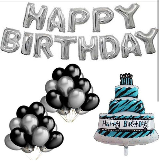 Happy Birthday Foil Balloon Cake Deal