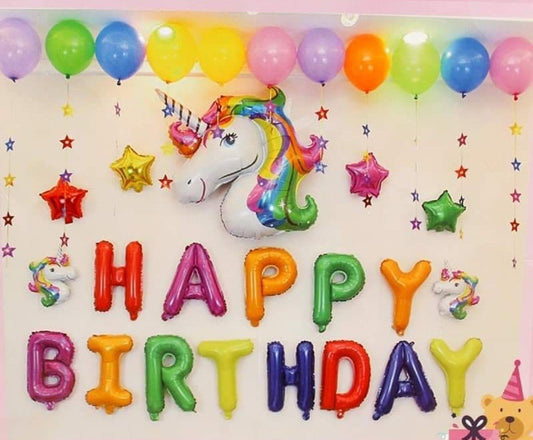Happy birthday Unicorn Star Balloons deal