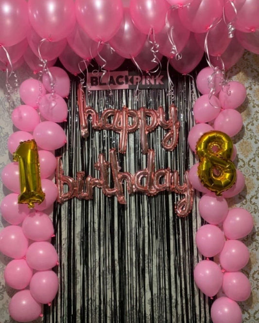 Happy Birthday Pink Themed Balloons Deal 
