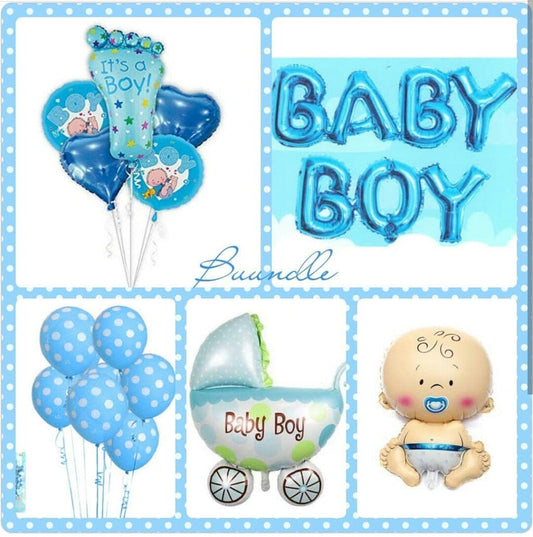 "Baby Boy Shower" Foil Balloons Deal Buundle 