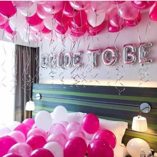 Bride To Be Balloons Package Pink Color Buundle 