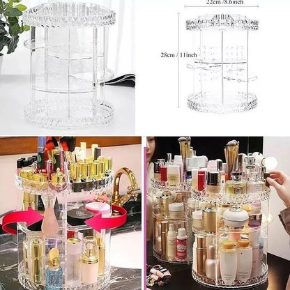 360° Rotating Cosmetic Makeup Organizer Large 13 inches
