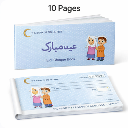 Eidi Cheque Book, 10 cheque's per book