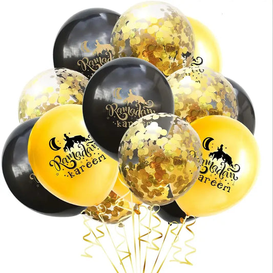 15 pcs Ramadan kareem Latex Balloons