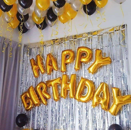 "Happy Birthday" Foil Fringes Package Buundle 