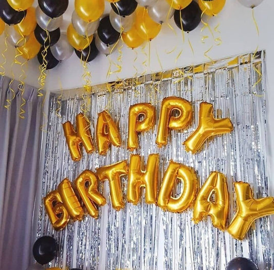 "Happy Birthday" Foil Fringes Package Buundle 