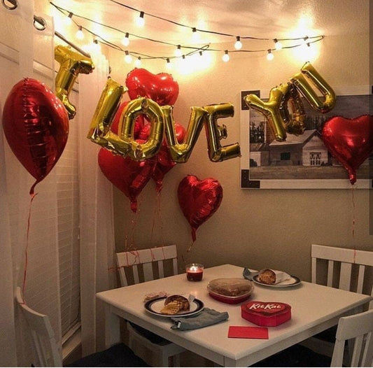 "I love you" Balloons Decor Deal Buundle 