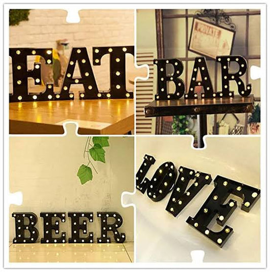 Black LED Marquee Letter