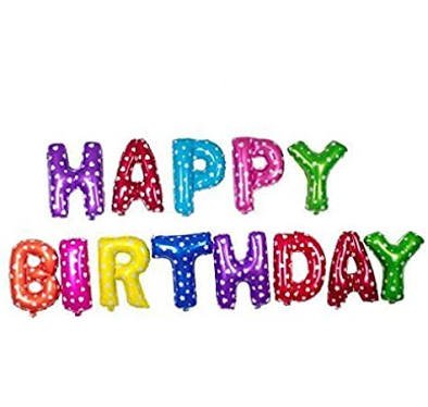 Happy birthday Multicolor foil balloons