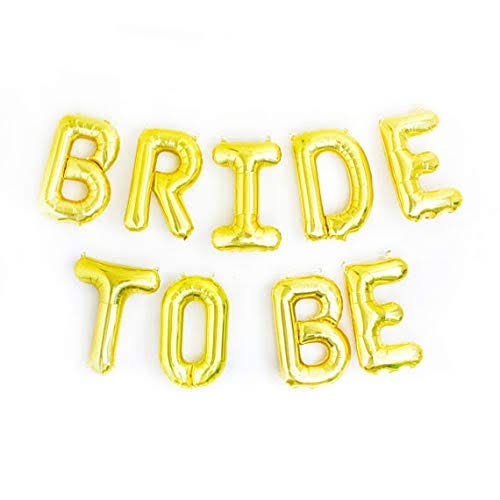 Bride To Be Foil Balloons Silver Golden Color