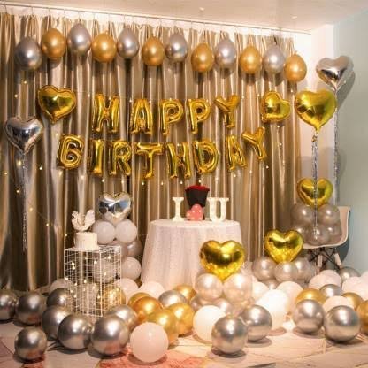 Happy birthday Chrome balloons deal