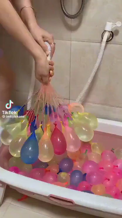 111pc Water Balloons Set - Quick Fill in 60 seconds - Fast and Fun Water Games