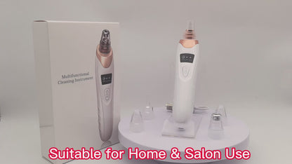 3-Adjustable Level Blackhead Remover Pore Vacuum, Upgraded USB Rechargeable Face Pore Acne Cleaner with 5 Probes for Women and Men, Suitable for All