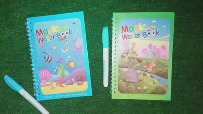 Magic Water Book for Kids – Reusable Mess-Free Painting with Water Pen