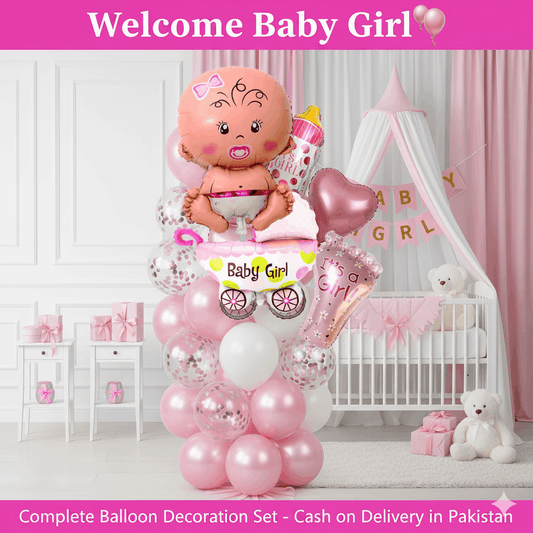 Welcome Baby Balloons Decoration Set – Baby Boy & Baby Girl Party Supplies
