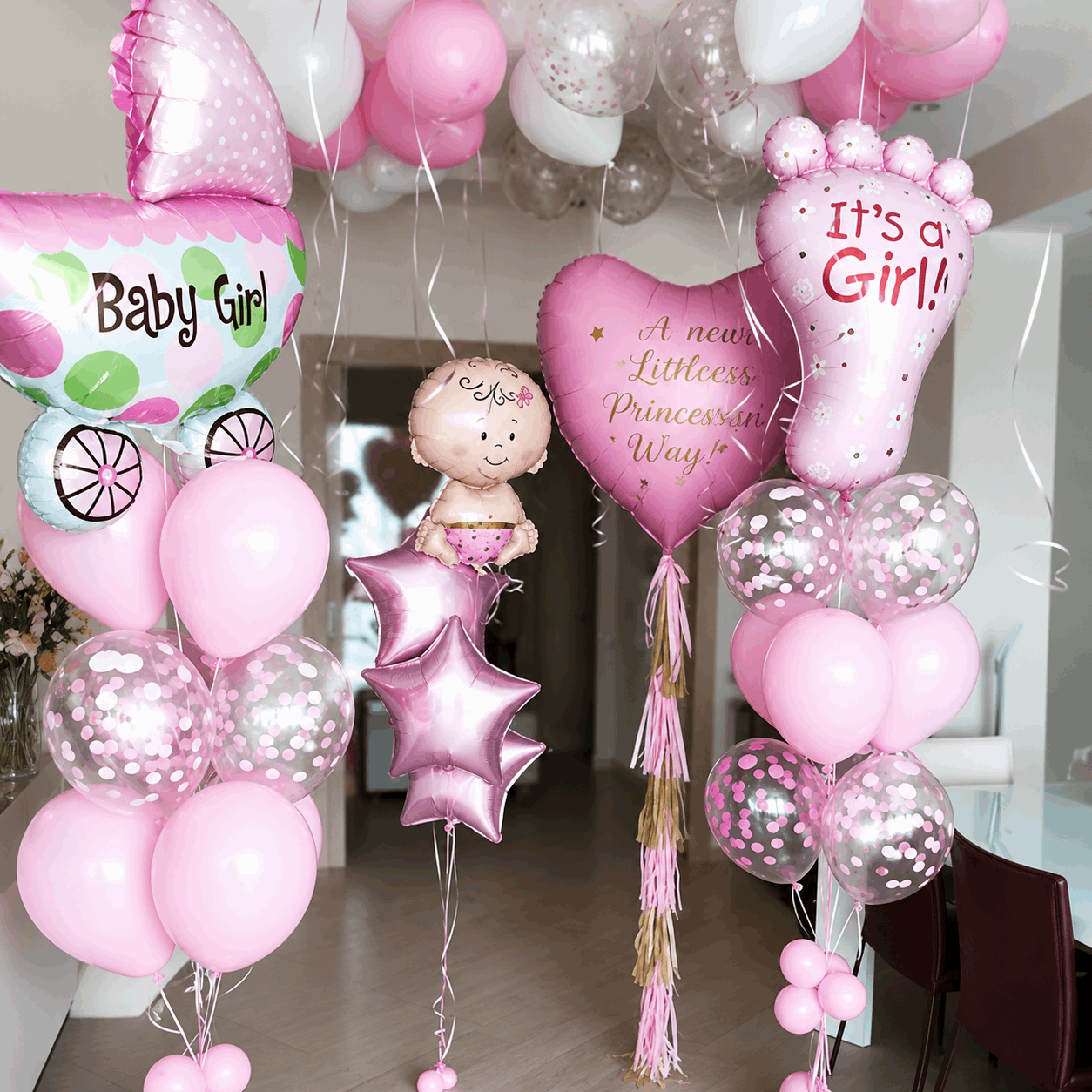Baby Boy/Girl Welcome Balloons Decoration for Baby's Arrival