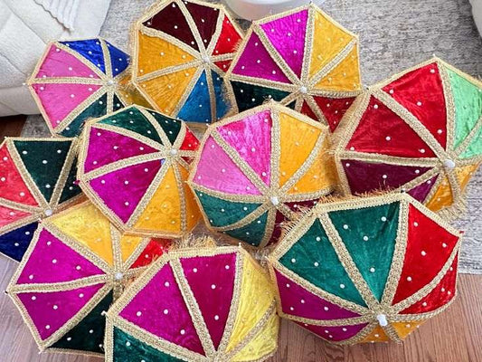 Colorful Umbrellas For Mehndi, Wedding, Bridal Shower Decoration/ Photographs – Small Large Size