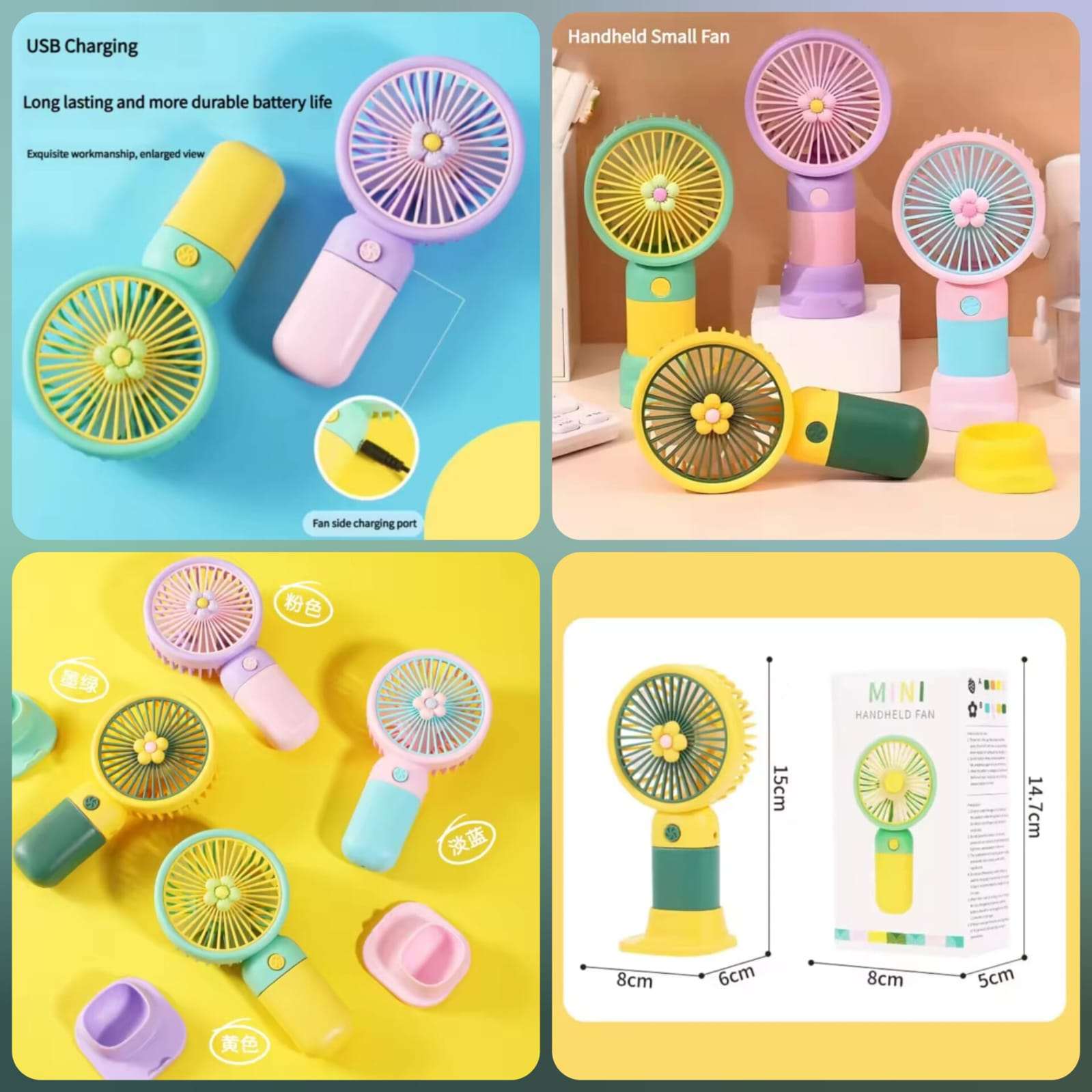 Mini Portable Hand Fan – Rechargeable Cooling Fan for Travel & Home Use