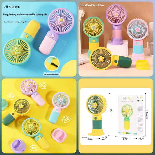Mini Portable Hand Fan – Rechargeable Cooling Fan for Travel & Home Use
