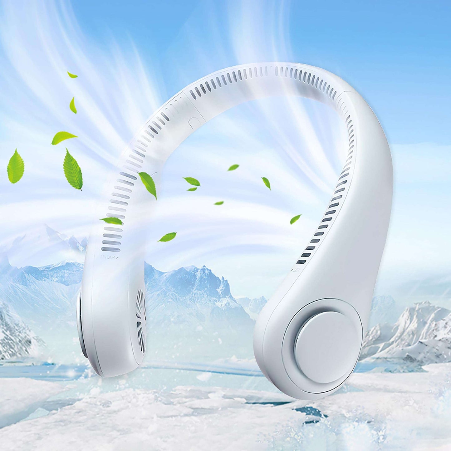 Rechargeable Adjustable Neck Fan - Stay Cool and Comfortable with 3 Speeds