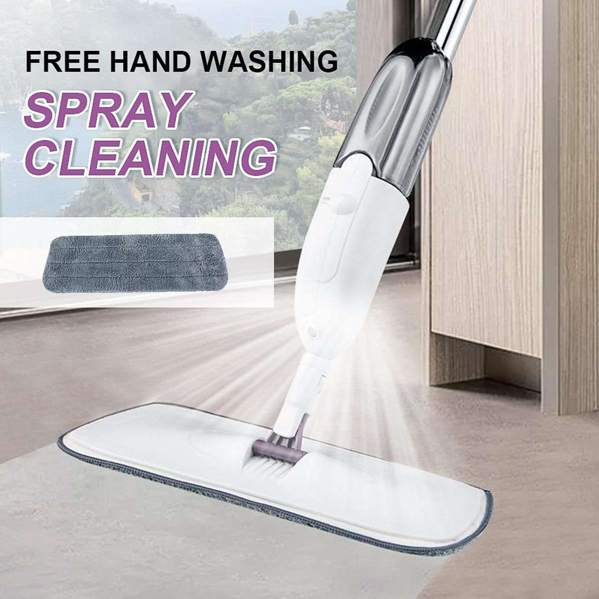 2 in 1, 360 Degree Water Spray MicroFiber Mop