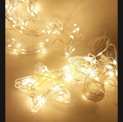 New Design Star & Moon Curtain lights for Ramzan/Eid Decoration