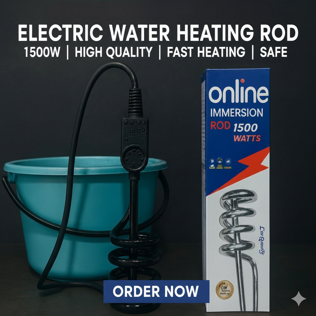 1500w OnlineBrand Electric Immersion Water Heating Rod (with Box Packing)