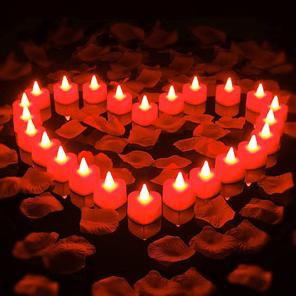 Led heart shaped candles 