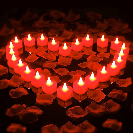 Led heart shaped candles 