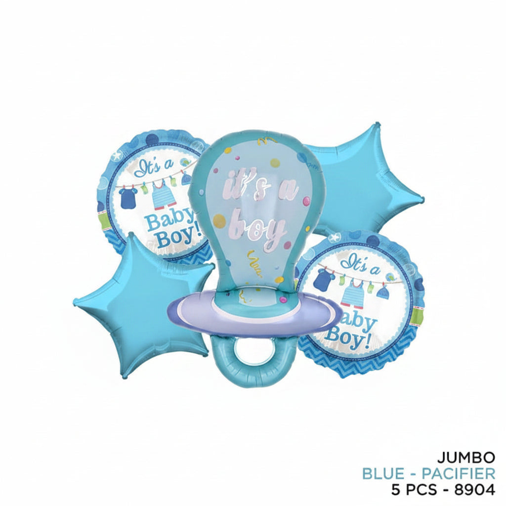 It's a Boy 5 pcs Foil Balloons Set