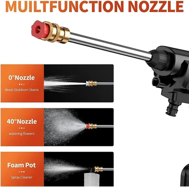 High Pressure Washer Rechargeable Gun 48V - Car Wash Machine Pump - Solar Panel Cleaner - Car - Fence - Wall - Floor Cleaning
