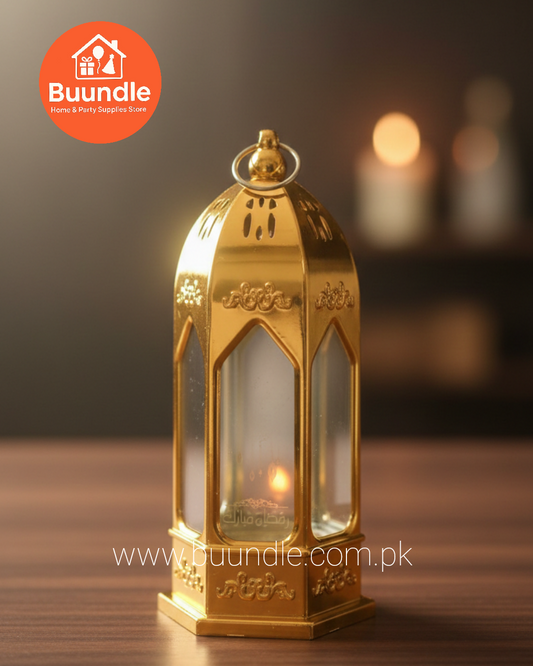 Ramadan mubarak Decoration Mini Lantern Golden