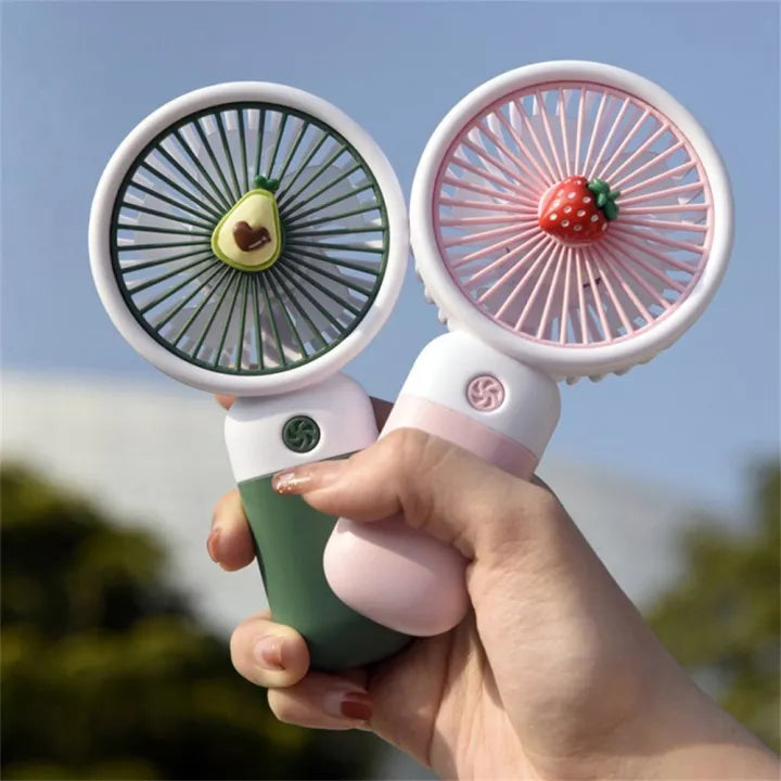 Fruity Mini USB Fan with Phone Holder – Portable Summer Cooling Fan