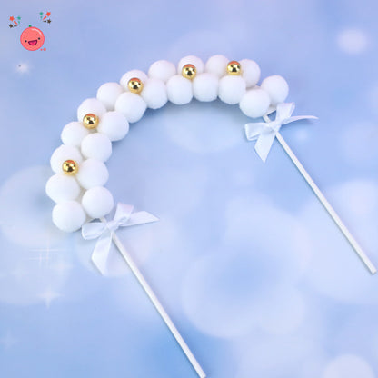 1pcs Arch Cake Decoration Cake Topper Arch HairBall Birthday Baking Cake Tools Decoration