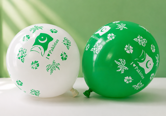 14 August Party Decoration Balloons – Pakistan Theme Latex Balloons (Pack of 100)