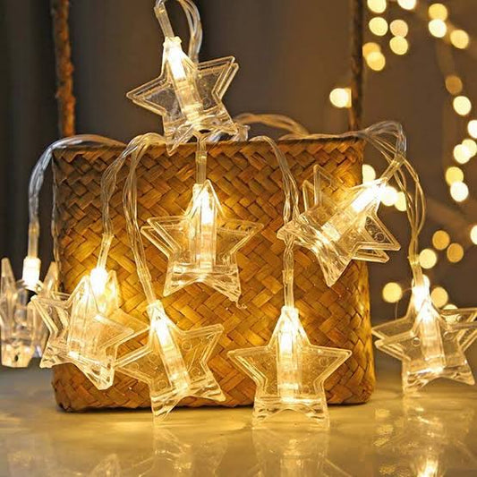 Star Shaped Photo Clips String Lights
