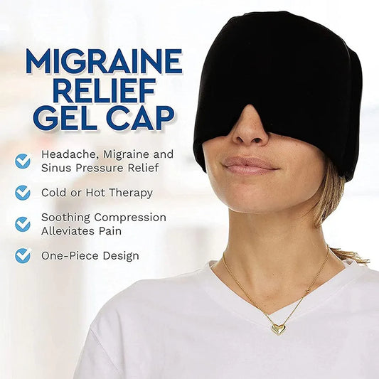 Migraine Relief Cap Headaches, Sinuses, Tension Relief for Men & Women Hot and Cold Therapy Relaxing Thermax Migraine Cap