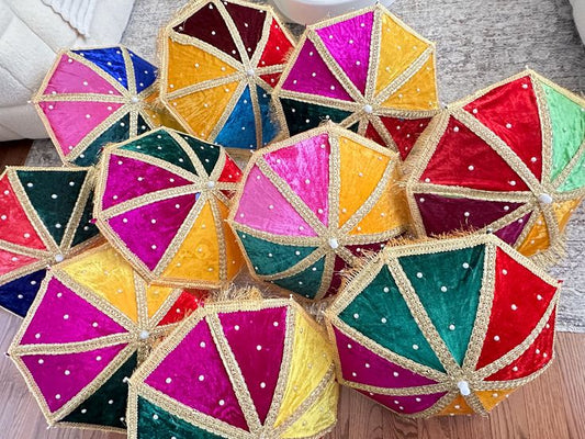 Colorful Umbrellas For Mehndi, Wedding, Bridal Shower Decoration/ Photographs – Small Large Size
